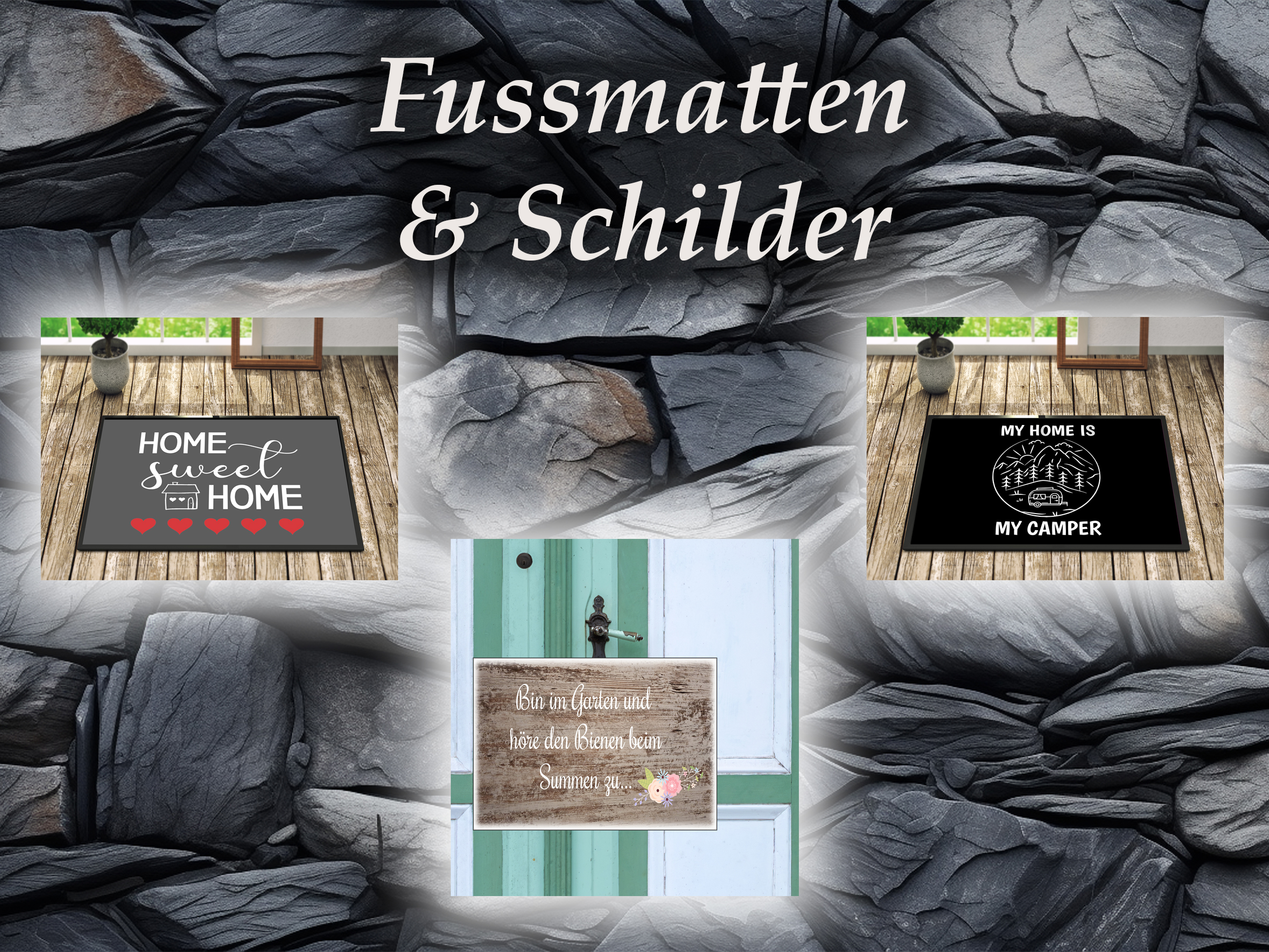 Fußmatten & Schilder